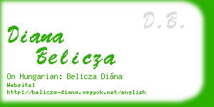 diana belicza business card