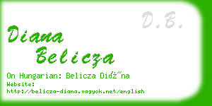 diana belicza business card